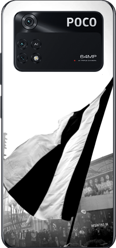 Beşiktaş Bayrak Siyah Beyaz