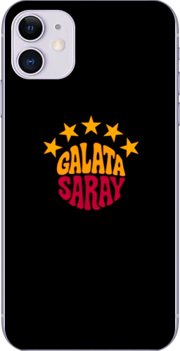 Galatasaray 5 Yıldız Retro Tasarım Şeffaf Telefon Kılıfı