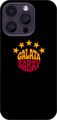 Galatasaray 5 Yıldız Retro Tasarım Şeffaf Telefon Kılıfı