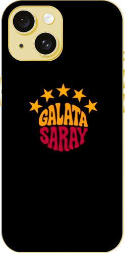 Galatasaray 5 Yıldız Retro Tasarım Şeffaf Telefon Kılıfı