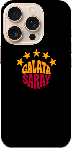 Galatasaray 5 Yıldız Retro Tasarım Şeffaf Telefon Kılıfı