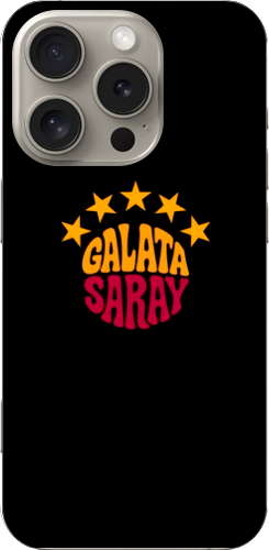Galatasaray 5 Yıldız Retro Tasarım Şeffaf Telefon Kılıfı