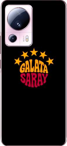 Galatasaray 5 Yıldız Retro Tasarım Şeffaf Telefon Kılıfı