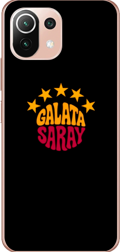 Galatasaray 5 Yıldız Retro Tasarım Şeffaf Telefon Kılıfı