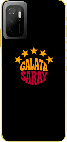 Galatasaray 5 Yıldız Retro Tasarım Şeffaf Telefon Kılıfı