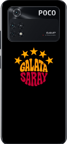 Galatasaray 5 Yıldız Retro Tasarım Şeffaf Telefon Kılıfı