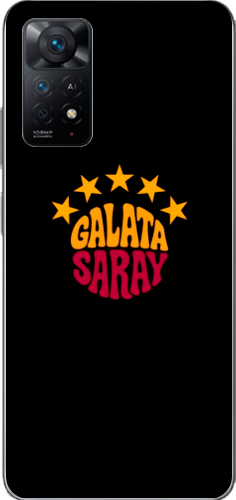 Galatasaray 5 Yıldız Retro Tasarım Şeffaf Telefon Kılıfı