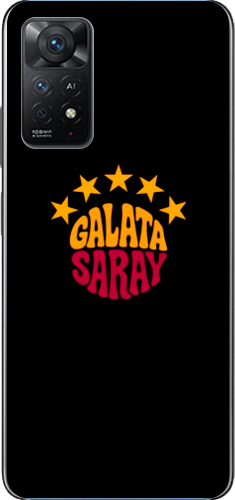 Galatasaray 5 Yıldız Retro Tasarım Şeffaf Telefon Kılıfı