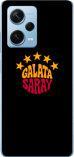Galatasaray 5 Yıldız Retro Tasarım Şeffaf Telefon Kılıfı