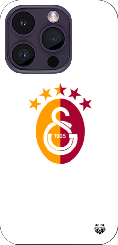 Galatasaray 5 Yıldızlı Minimal Logo Şeffaf Telefon Kılıfı