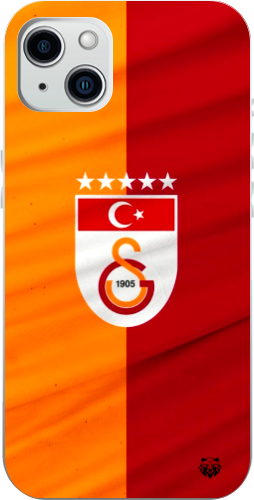 Galatasaray 5 Yıldızlı Türk Bayraklı Şeffaf Telefon Kılıfı