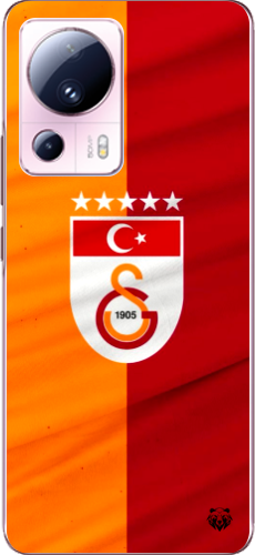 Galatasaray 5 Yıldızlı Türk Bayraklı Şeffaf Telefon Kılıfı