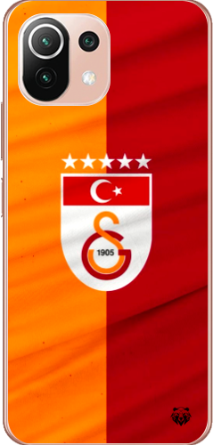 Galatasaray 5 Yıldızlı Türk Bayraklı Şeffaf Telefon Kılıfı