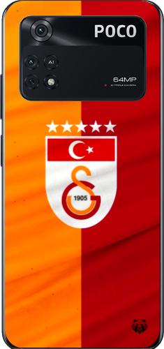 Galatasaray 5 Yıldızlı Türk Bayraklı Şeffaf Telefon Kılıfı