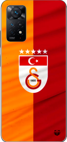 Galatasaray 5 Yıldızlı Türk Bayraklı Şeffaf Telefon Kılıfı
