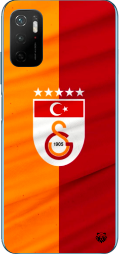 Galatasaray 5 Yıldızlı Türk Bayraklı Şeffaf Telefon Kılıfı