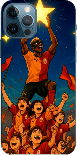 Galatasaray Şampiyonluk Yıldızı Anime Tasarım Şeffaf Telefon Kılıfı