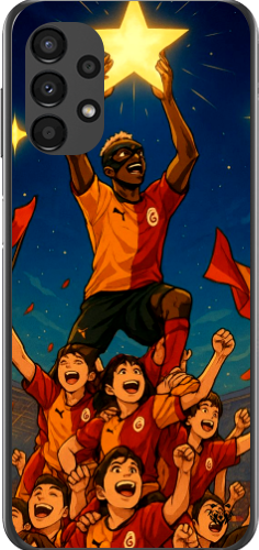 Galatasaray Şampiyonluk Yıldızı Anime Tasarım Şeffaf Telefon Kılıfı