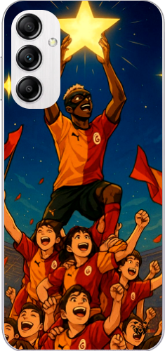 Galatasaray Şampiyonluk Yıldızı Anime Tasarım Şeffaf Telefon Kılıfı