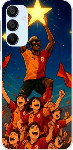 Galatasaray Şampiyonluk Yıldızı Anime Tasarım Şeffaf Telefon Kılıfı