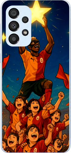 Galatasaray Şampiyonluk Yıldızı Anime Tasarım Şeffaf Telefon Kılıfı