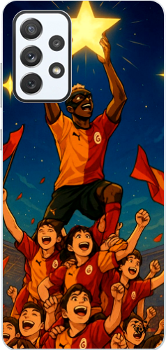 Galatasaray Şampiyonluk Yıldızı Anime Tasarım Şeffaf Telefon Kılıfı
