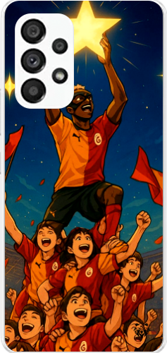 Galatasaray Şampiyonluk Yıldızı Anime Tasarım Şeffaf Telefon Kılıfı