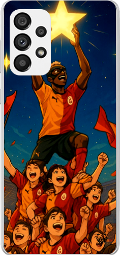 Galatasaray Şampiyonluk Yıldızı Anime Tasarım Şeffaf Telefon Kılıfı