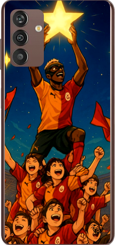 Galatasaray Şampiyonluk Yıldızı Anime Tasarım Şeffaf Telefon Kılıfı