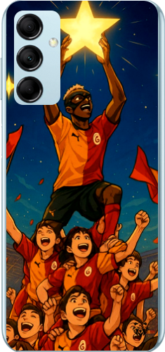 Galatasaray Şampiyonluk Yıldızı Anime Tasarım Şeffaf Telefon Kılıfı