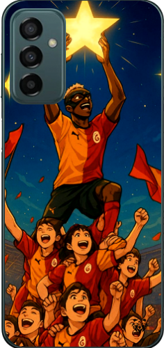 Galatasaray Şampiyonluk Yıldızı Anime Tasarım Şeffaf Telefon Kılıfı