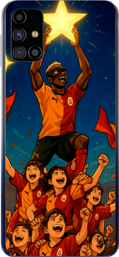Galatasaray Şampiyonluk Yıldızı Anime Tasarım Şeffaf Telefon Kılıfı