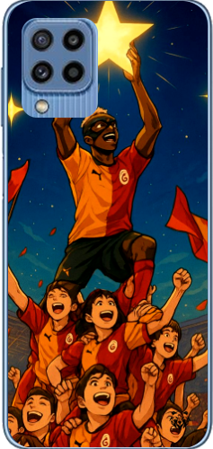 Galatasaray Şampiyonluk Yıldızı Anime Tasarım Şeffaf Telefon Kılıfı
