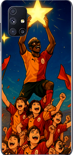 Galatasaray Şampiyonluk Yıldızı Anime Tasarım Şeffaf Telefon Kılıfı