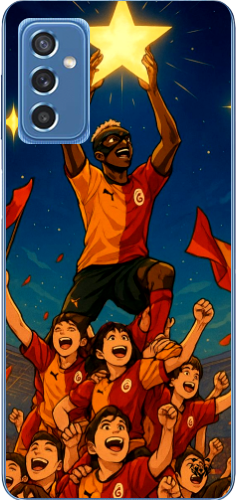 Galatasaray Şampiyonluk Yıldızı Anime Tasarım Şeffaf Telefon Kılıfı