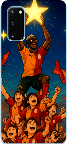 Galatasaray Şampiyonluk Yıldızı Anime Tasarım Şeffaf Telefon Kılıfı