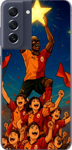 Galatasaray Şampiyonluk Yıldızı Anime Tasarım Şeffaf Telefon Kılıfı