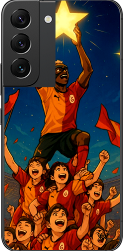 Galatasaray Şampiyonluk Yıldızı Anime Tasarım Şeffaf Telefon Kılıfı