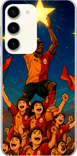 Galatasaray Şampiyonluk Yıldızı Anime Tasarım Şeffaf Telefon Kılıfı