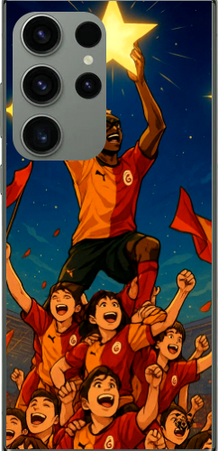 Galatasaray Şampiyonluk Yıldızı Anime Tasarım Şeffaf Telefon Kılıfı