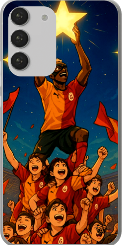 Galatasaray Şampiyonluk Yıldızı Anime Tasarım Şeffaf Telefon Kılıfı