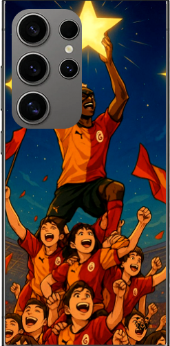 Galatasaray Şampiyonluk Yıldızı Anime Tasarım Şeffaf Telefon Kılıfı