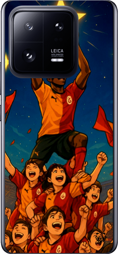 Galatasaray Şampiyonluk Yıldızı Anime Tasarım Şeffaf Telefon Kılıfı