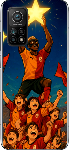 Galatasaray Şampiyonluk Yıldızı Anime Tasarım Şeffaf Telefon Kılıfı