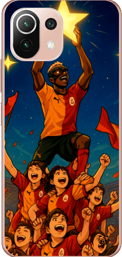 Galatasaray Şampiyonluk Yıldızı Anime Tasarım Şeffaf Telefon Kılıfı