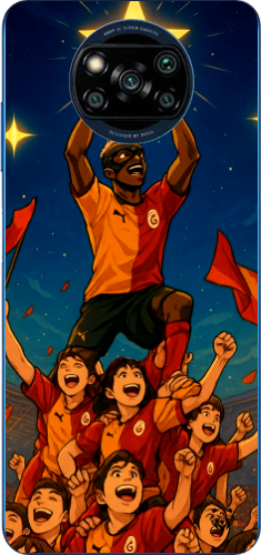 Galatasaray Şampiyonluk Yıldızı Anime Tasarım Şeffaf Telefon Kılıfı