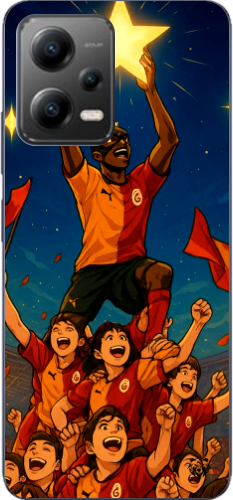 Galatasaray Şampiyonluk Yıldızı Anime Tasarım Şeffaf Telefon Kılıfı