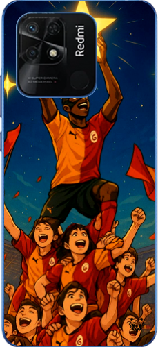 Galatasaray Şampiyonluk Yıldızı Anime Tasarım Şeffaf Telefon Kılıfı