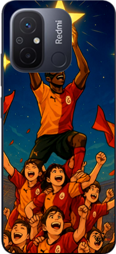 Galatasaray Şampiyonluk Yıldızı Anime Tasarım Şeffaf Telefon Kılıfı