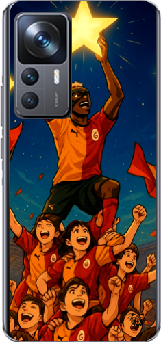 Galatasaray Şampiyonluk Yıldızı Anime Tasarım Şeffaf Telefon Kılıfı